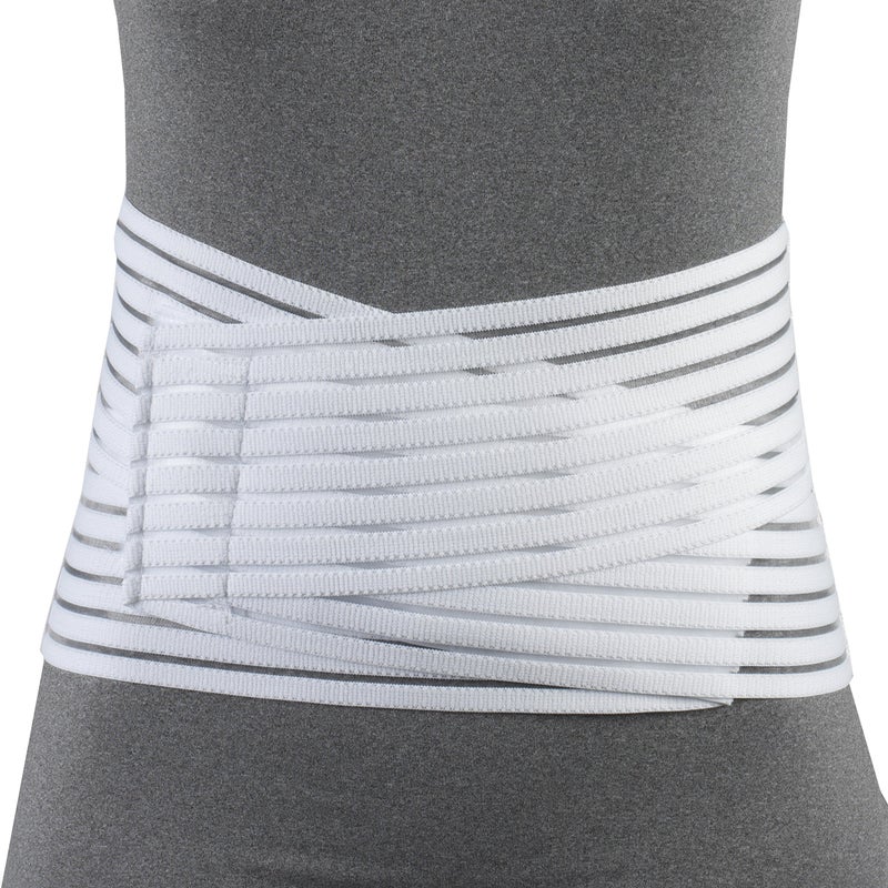 OTC Lumbosacral Support 7inch Lower Back Lightweight Compression Elastic White 2XLarge